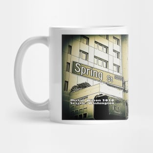 Spring Street & Western Avenue, Seattle, Washington by Mistah Wilson Mug